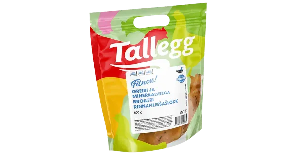 Tallegg Fit greibi ja mineraalveega broileri rinnafileešašlõkk 800 g