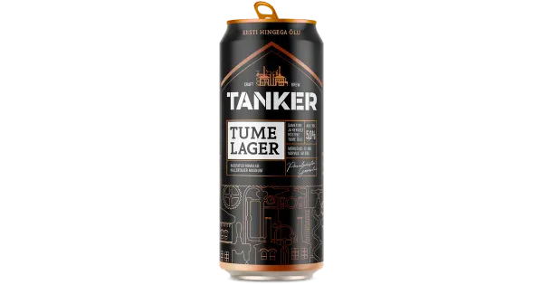 Õlu TANKER Tume Lager 5%, 0.5l purk Pant C, R22/165618/37