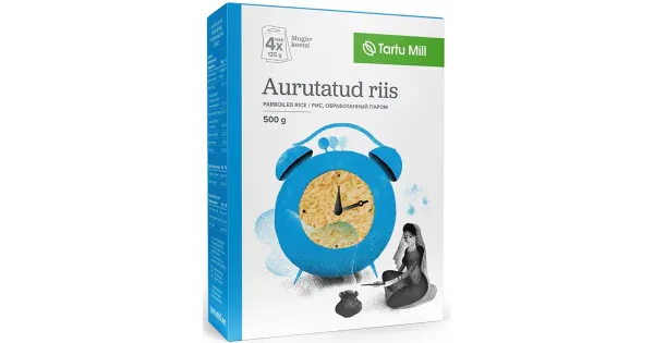 Riis aurutatud (sõmer) 4x125g, TARTU MILL, 500 g