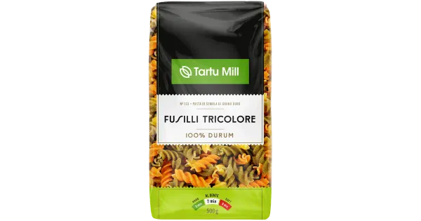 Tartu Mill durum pasta fusilli tricolore 500g