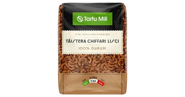 Tartu Mill pasta täistera durum chiffari lisci 500g