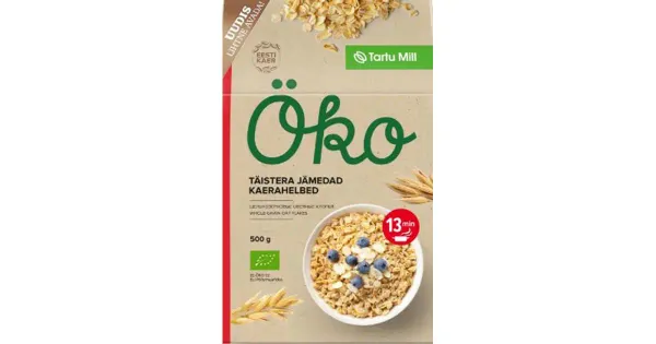 Tartu Mill täistera jämedad kaerahelbed 500 g, öko