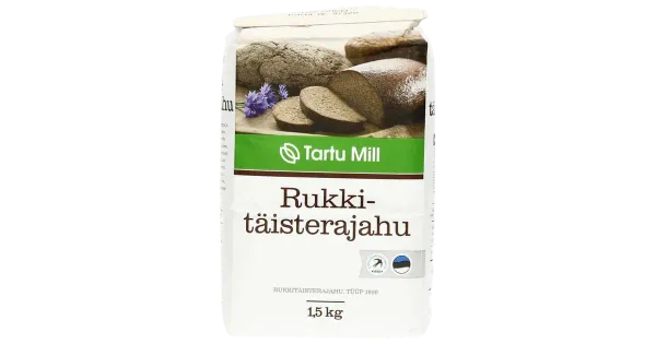 Tartu Mill täistera rukkijahu 1,5 kg