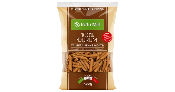 Tartu Mill täisteradurumjahupasta penne 500 g