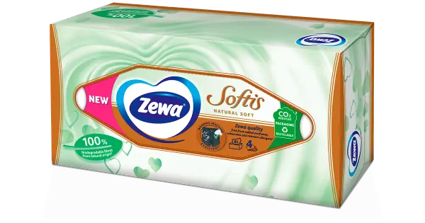 Taskurätik karbis Zewa Softis Natural Soft 4-kihiline 80tk