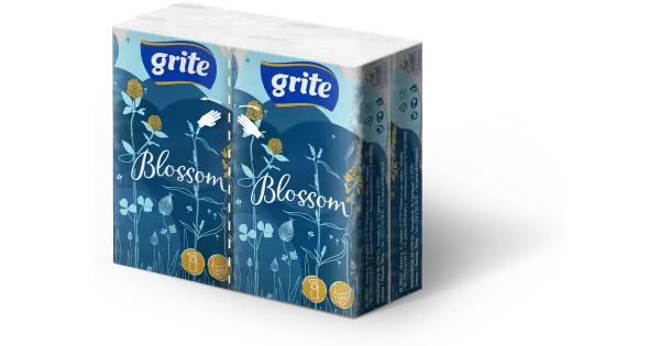 Taskurätt Grite Blossom 3-kihiline 10 lehte 1tk