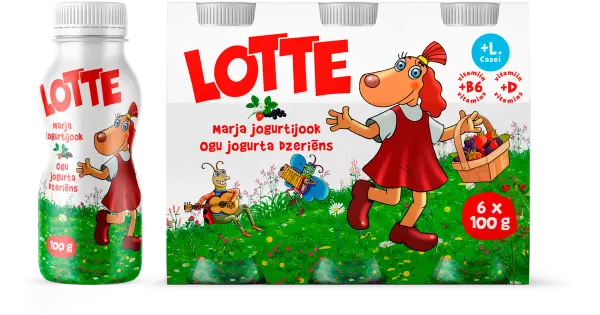 Tere Lotte marjajogurt, 6 x 100g