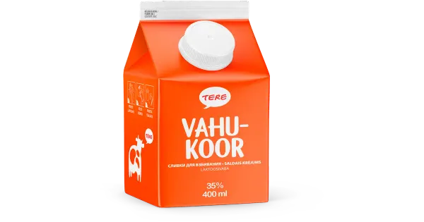 Tere vahukoor 35%, laktoosivaba,  400 ml