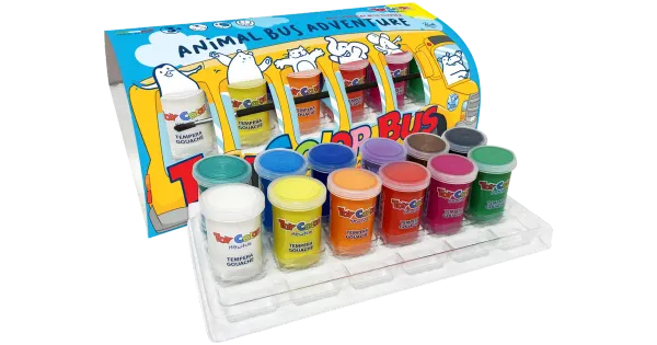 Toy color guaššvärvid 12v 25ml + pintsel