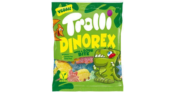 Trolli Dino Rex kummikommid 100g VEGAN