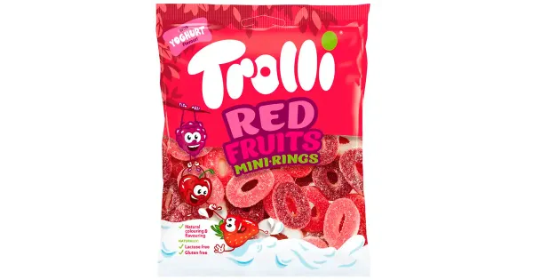 Trolli Red Fruit Minirings kummikommid 100g