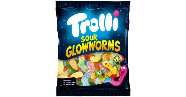 Trolli Sour Glowworms kummikommid 200 g