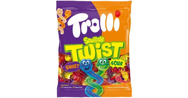 Trolli Squiggle Twist Kummikommid 175G
