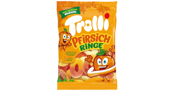 Trollli Pfirsichringe kummikommid 200g