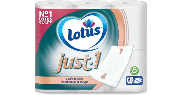 Tualettpaber Lotus Just1 5-kihiline 6tk