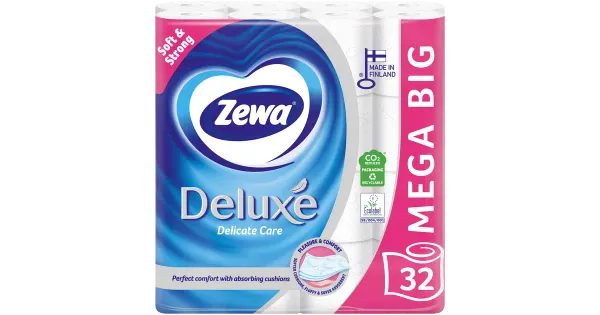 Tualettpaber Zewa Deluxe 3-kihiline 32 rulli