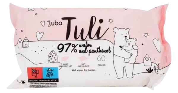 Tuli niisked beebisalvrätid 97% vesi, pantenool 60 tk