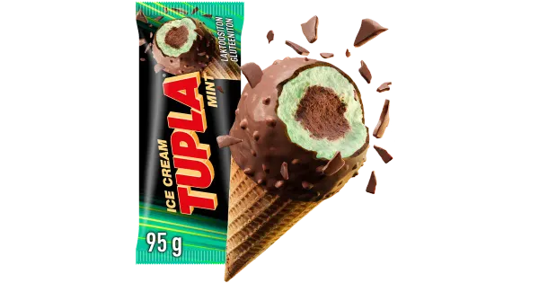 Tupla Laktoosivaba Jäätis Mint koonuses 95 g/150 ml