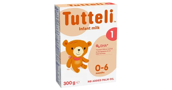 Tutteli 1 piimal põhinev imiku piimasegu kasutamiseks sünnist, 300g