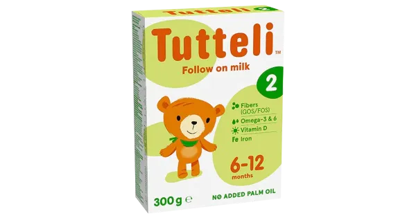 Tutteli 2 piimal põhinev imiku jätkupiimasegu alates 6 kuust, 300g