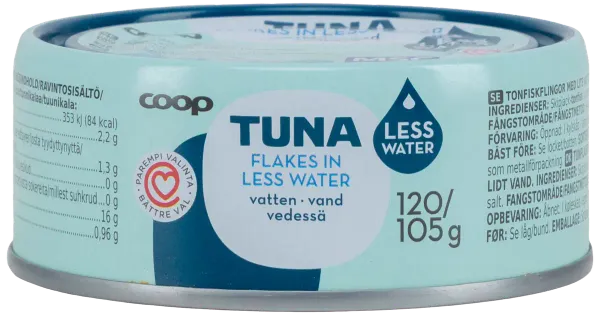 Tuunikalatükid väheses vees 120/105g