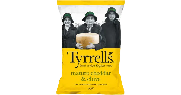 Tyrrell's kartulikrõpsud küpse cheddari juustu ja murulauguga 150g