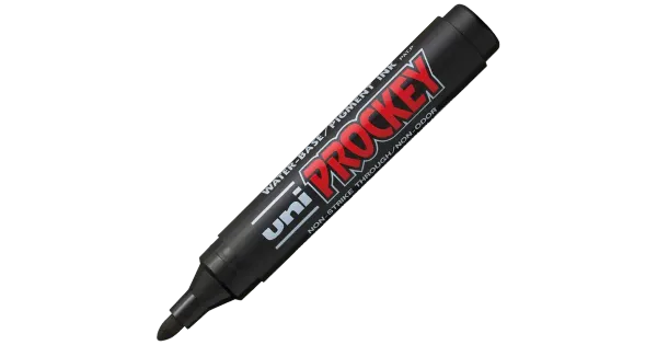 Uni prockey marker pm-122, veekindel, ümar ots 1,5-2 mm, must