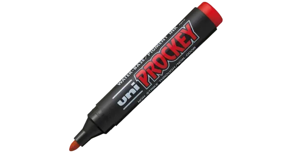 Uni prockey marker pm-122, veekindel, ümar ots 1,5-2 mm, punane