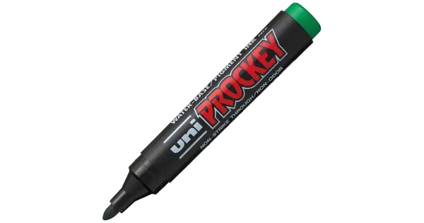 Uni prockey marker pm-122, veekindel, ümar ots 1,5-2 mm, roheline