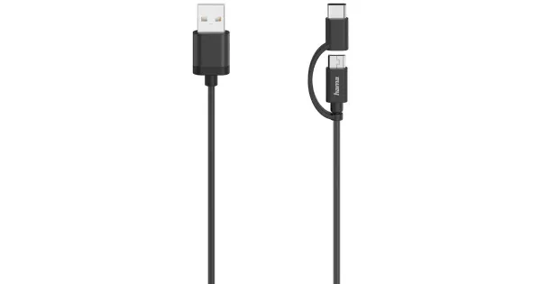 USB-kaabel, 2in1, USB-A - Micro/C, 0,75 m