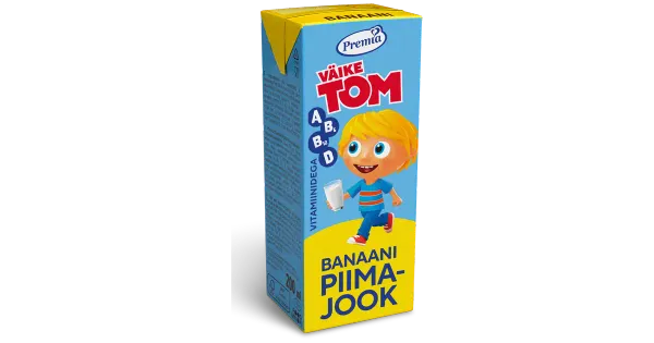Väike Tom Piimajook banaanilisandi ja vitamiinidega, 200 ml