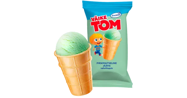 Väike Tom Pirnimaitseline jäätis vahvlitopsis 85g/120 ml