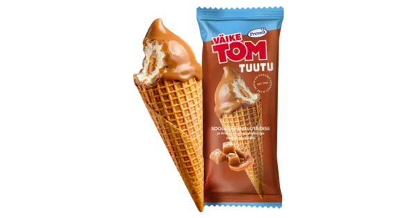 Väike Tom Vanilli-Koorejäätis Soolakaramelli Iirisemaitselises glasuuris 75 g/110 ml