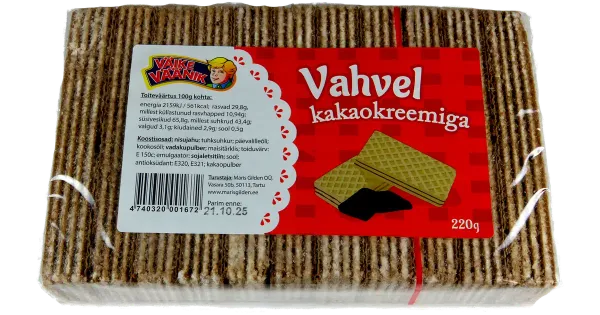 Väike Väänik vahvel 220g kakao