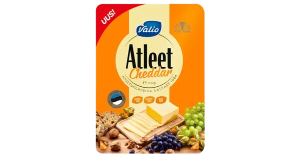Valio Atleet Cheddar juust, viilutatud, 150 g
