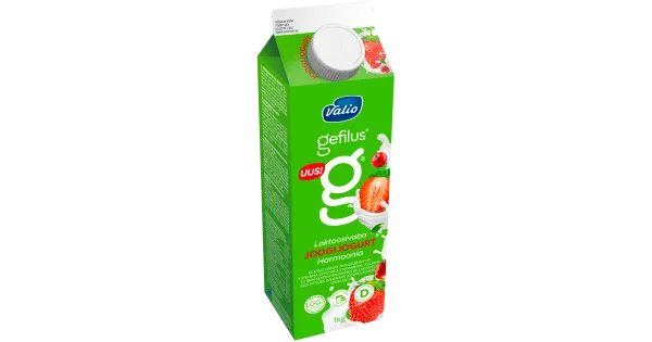 Valio Gefilus Joogijogurt Harmoonia maasika-pohla laktoosivaba 1kg