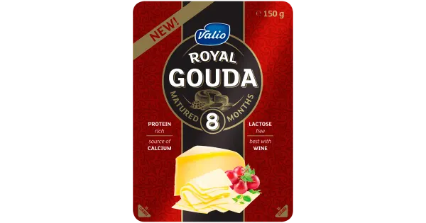 Valio Juust Royal Gouda Black, viilutatud, 150g