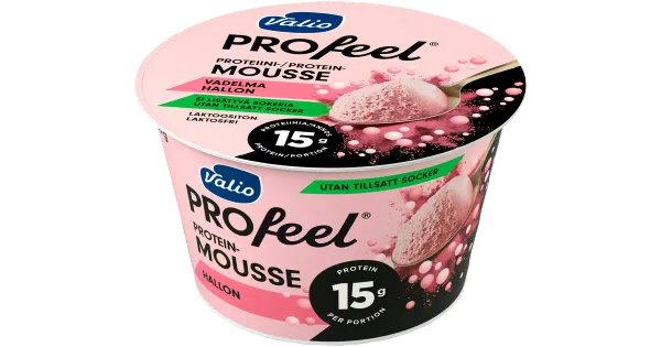 Valio Profeel proteiini-mousse vaarika, laktoosivaba, 150 g