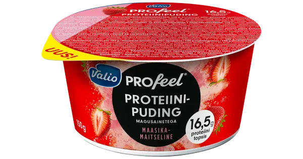 Valio PROfeel proteiinipuding maasikamaitseline, 150g