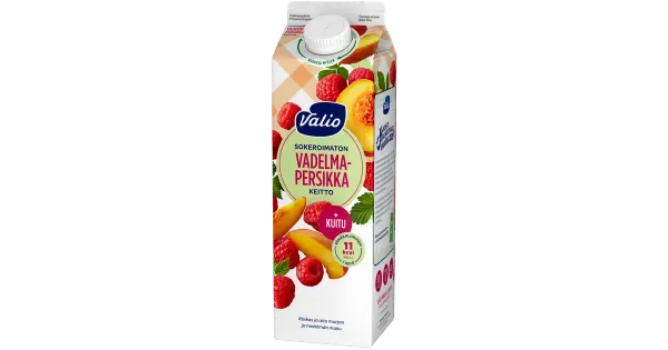Valio vaarika-virsikukissell kiudaine ja magusainetega 1kg