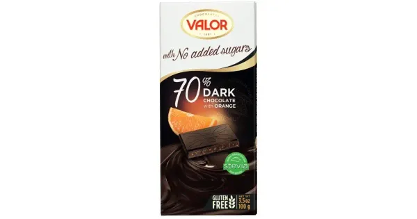 Valor tume šokolaad 70% apelsiniga 100g
