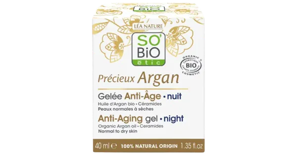 Vananemisvastane öine geel-kreem So Bio Argan 40ml