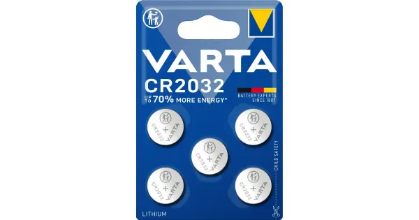 Varta patarei CR2032, 5 tk