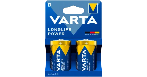 Varta patarei longlife power D 2-pakk