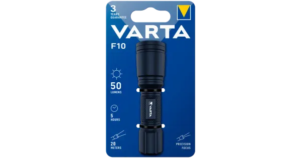 Varta taskulamp F10 1AA must