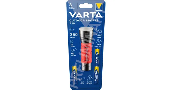 Varta taskulamp Outdoor F10, punane