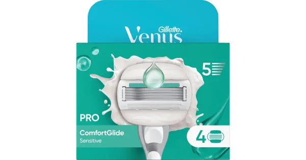 Varutera Gillette Venus Pro 5 Comfortglide sensitive 5-teraline 4tk