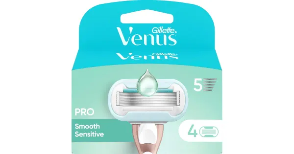 Varutera Venus Gillette Pro5 Smooth Sensitive 5-teraline 4tk
