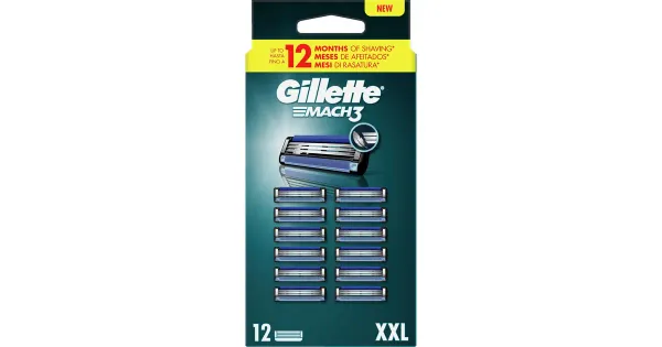 Varuterad Gillette Mach 3-tera XXL 12tk