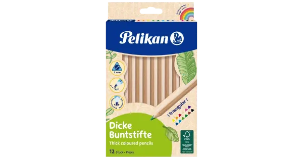 Värvipliiats 12 värvi kolmnurkne 5 mm